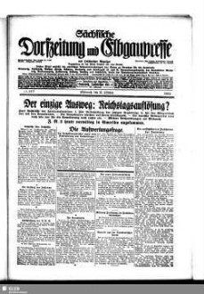 Sächsische Dorfzeitung und Elbgaupresse : mit Loschwitzer Anzeiger ; Tageszeitung für das östliche Dresden u. seine Vororte