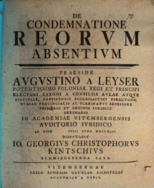 De condemnatione reorum absentium