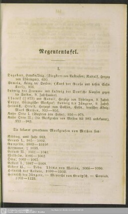 Regententafel