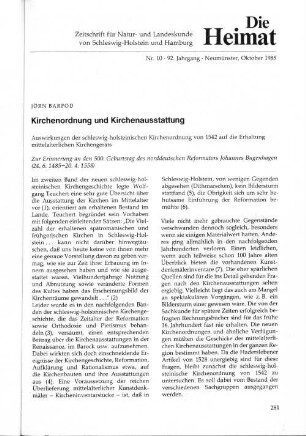 Nr. 10 - 92. Jahrgang - Neumünster, Oktober 1985