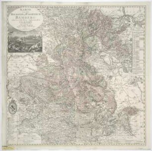 Karten vom Fürstbistum Bamberg , 1:180 000, Kupferstich, 1801