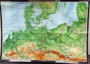 Schulwandkarte von Norddeutschland