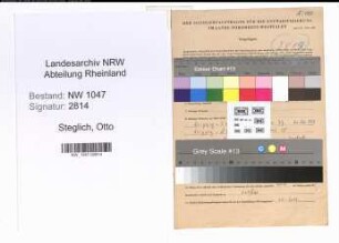 Entnazifizierung Otto Steglich , geb. 02.02.1903 (Beamter)