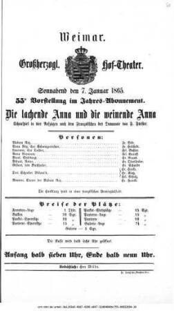 Die lachende Anna und die weinende Anna