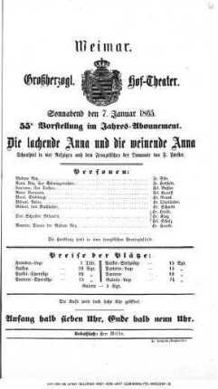 Die lachende Anna und die weinende Anna