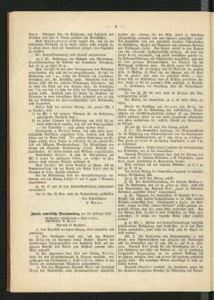 Fünfte ordentliche Versammlung am 24. Februar 1877