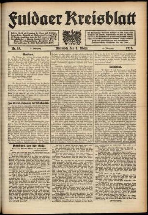 Ausgabe vom Mittwoch, den 08. März 1911.