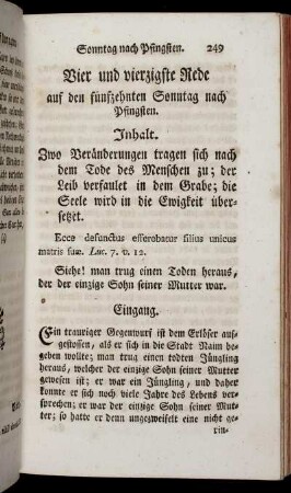 Vier und vierzigste Rede auf den fünfzehnten Sonntag nach Pfingsten.