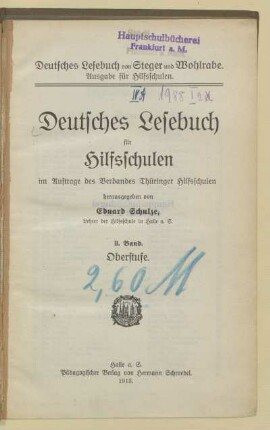 Bd. 2 = Oberstufe, [Schülerbd.]: [Bd. 2 = Oberstufe, [Schülerbd.]]