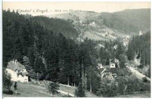 Kipsdorf. Blick auf Bärenfels von Kipsdorf