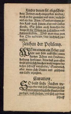 Zeichen der Pestilentz.