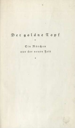 Der goldne Topf
