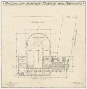 Wettbewerb Stadtsparkasse Bielefeld: Grundriss Erdgeschoss 1:200