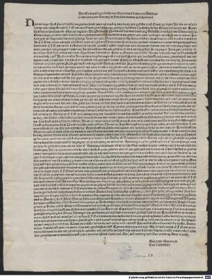 Schreiben an Lorenz von Bibra, Bischof von Würzburg (Laurentius de Bibra, Episcopus Herbipolensis) betreffend seine Streitigkeiten mit Stephan und Karl von Schaumberg, 19. Juni 1497