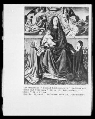 Madonna mit Kind uns Stiftern