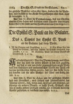Die Epistel S. Pauli an die Galater
