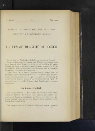 La Femme Blanche Au Congo.