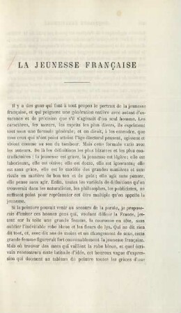 La jeunesse francaise