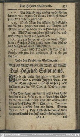 Das Hohelied Salomonis