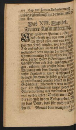 Das XIII. Capitel. Fernere Aufmunterung