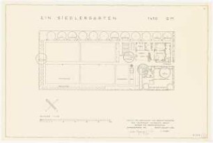 Siedlergarten 1450 qm: Grundriss 1:100