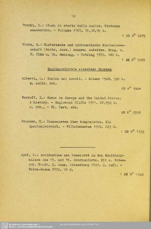 Musikgeschichte einzelner Epochen
