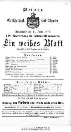 Ein weißes Blatt