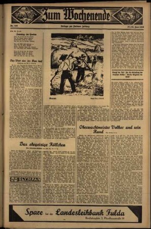 Vierte Ausgabe vom Sonntag, den 28. Juni 1936.