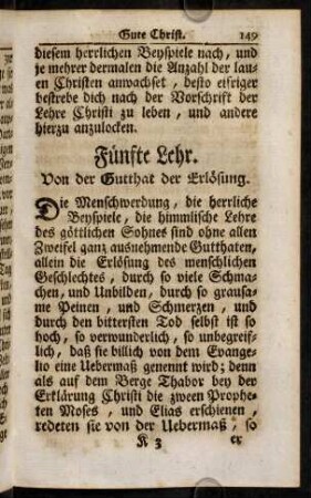149-163, Fünfte Lehr. Von der Gutthat der Erlösung