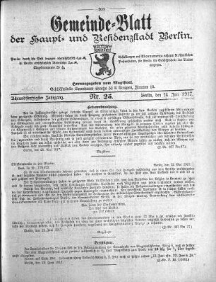 1917,25: Nr. 25, 24. Juni 1917