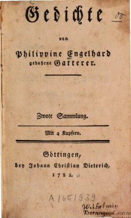 Gedichte, 2 : Mit 4 Kupfern