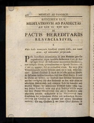 458-464, 45. De Pactis hereditariis renunciativis