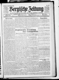 Bergische Zeitung. 1922-1935