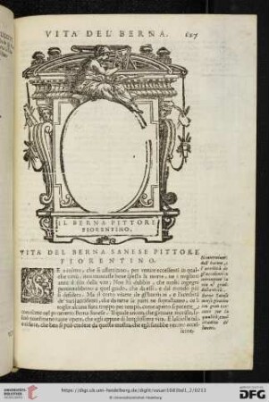 Vita del Berna Sanese Pittore fiorentino