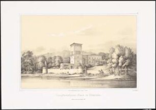 Dampfmaschinenhaus, Glienicke: Perspektivische Ansicht (aus: Architektonisches Album, Bd. 1, H.9, hrsg.v. Stüler, Knoblauch, Salzenberg, Strack, 1842)