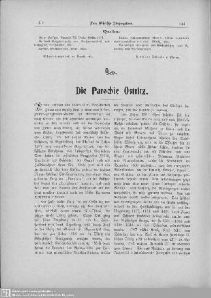 Die Parochie Ostritz