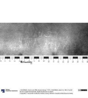 Name und Ziffer (zweikonturig): 1797/ J WHATMAN