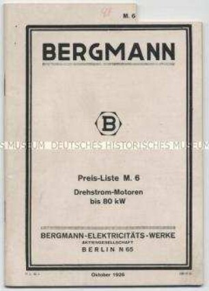 Preisliste über Drehstrom-Motoren bis 80 kW