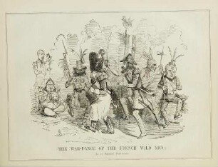 The war-dance of the French wild men; as at present performed