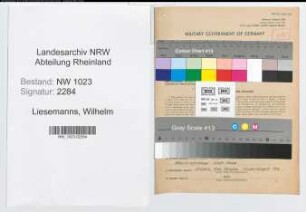 Entnazifizierung Wilhelm Liesemanns , geb. 28.01.1901 (Stadtwerksleiter)