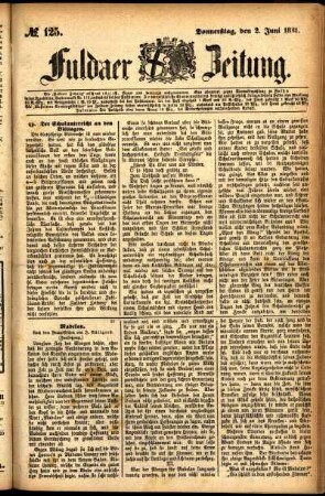 Ausgabe vom Donnerstag, den 02. Juni 1881.