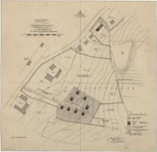 Gsaenger, Gustav; Moosburg - Langenbach (Bayern); Bebauungspläne - Teilbebauungs- u. Baulinienplan zum 1. Abschnitt des Siedlungsgeländes Hörhammer Südost(Lageplan)