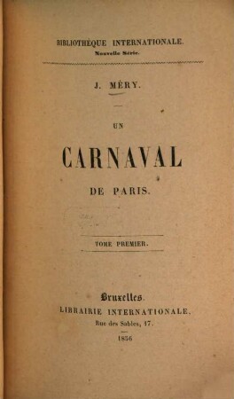 Un carnaval de Paris. 1