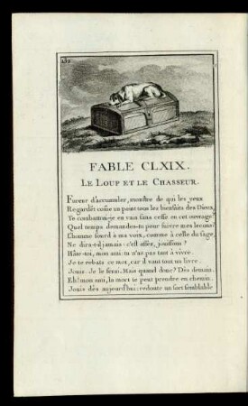 Fable CLXIX. Le Loup Et Le Chasseur.