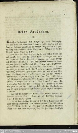Ueber Arabesken
