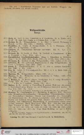 Allgemeine Geschichte und Hilfswissenschaften ( Nr.: 2371-3230)