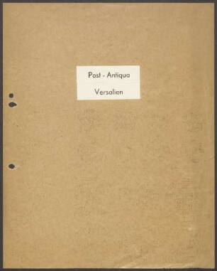 Schriftproben und Bestellungen des Schrifttyps "Post-Antiqua, Versalien"