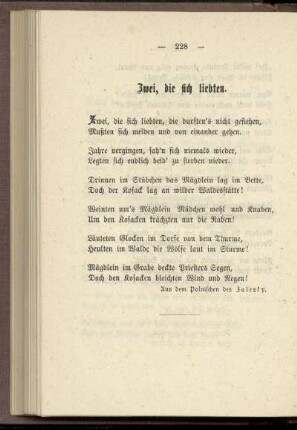Zwei, die sich liebten