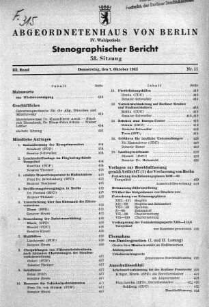 Nr. 14 (58), 7. Oktober 1965