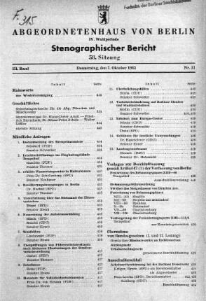 Nr. 14 (58), 7. Oktober 1965